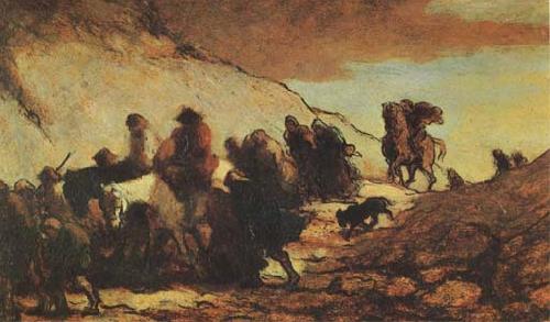 Honore  Daumier The Emigrants (mk09) oil painting image